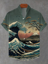 Bedrucktes Hemd der japanischen Kunst für Männer